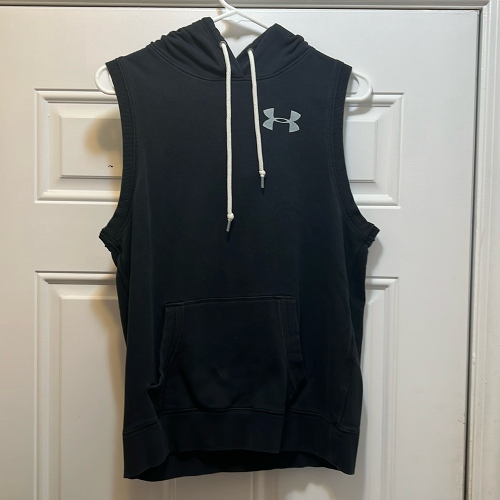 Under Armour sleeveless hoodie.